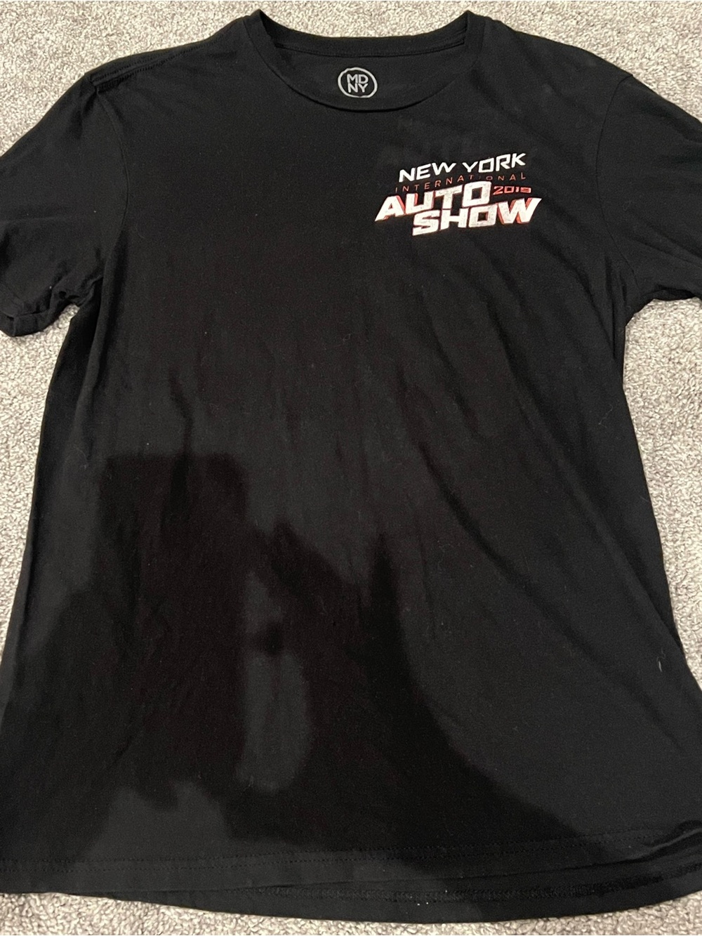 New York International Auto Show 2019 Black Graphic Tee by MDNY